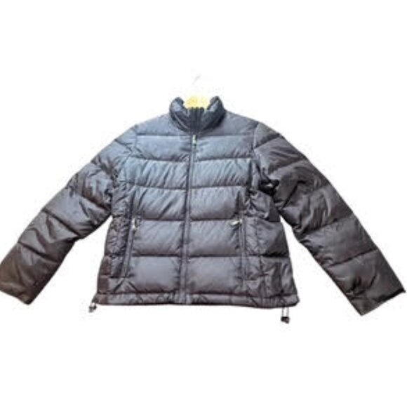 Eddie Bauer Black Goose Down Puffer Jacket Zip Front Warm Coat Women's Medium - Picture 4 of 14